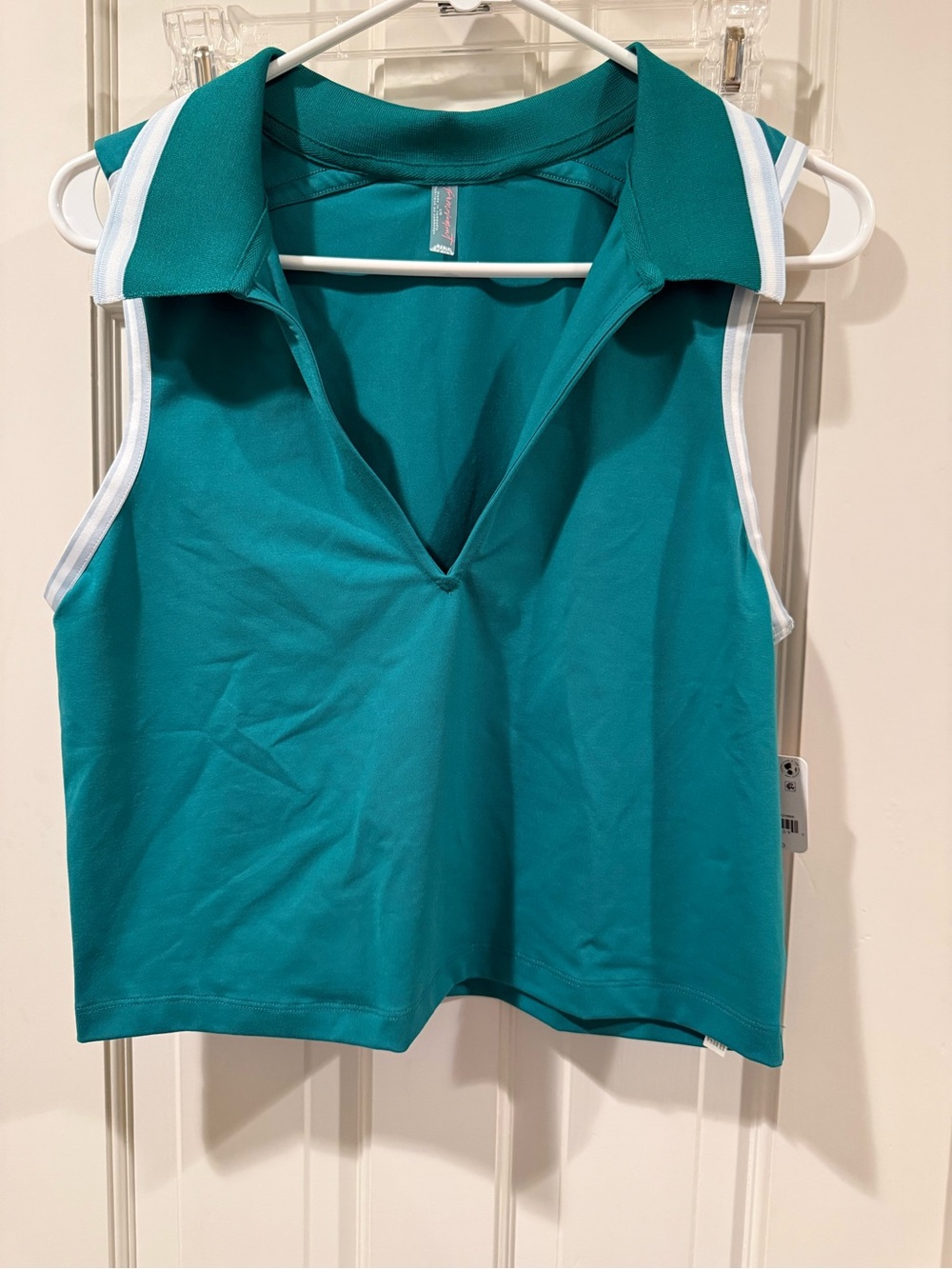 NWT Free People FP Movement Forehand Polo Size Large Green Emerald